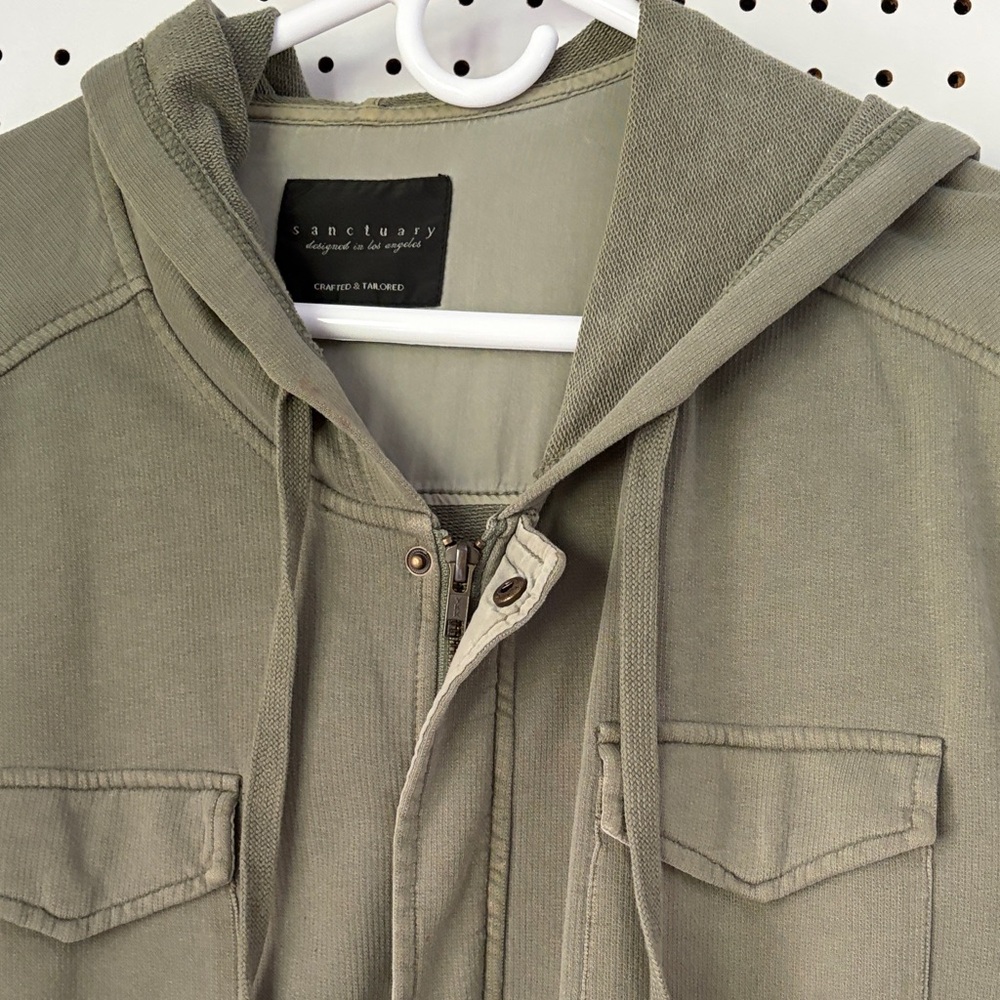 Sanctuary Women's Olive Green Hooded Jacket